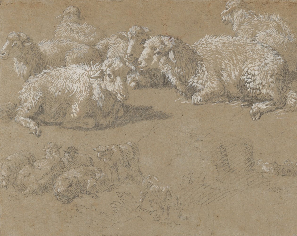 Ležící ovce v krajině, 1759-82. od Francesco Londonio