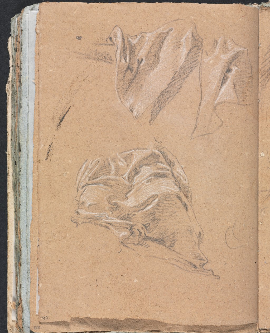 Verona Sketchbook: Drapery Studies strana 90, 1760. od Francesco Lorenzi
