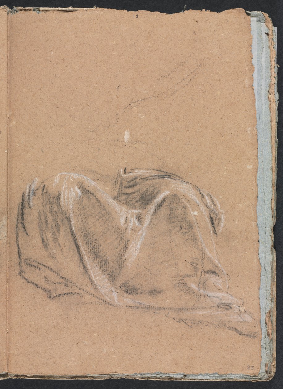 Verona Sketchbook: Drapery study (strana 35) od Francesco Lorenzi