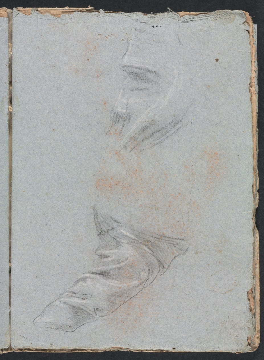 Verona Sketchbook: Drapery study strana 39, 1760. od Francesco Lorenzi