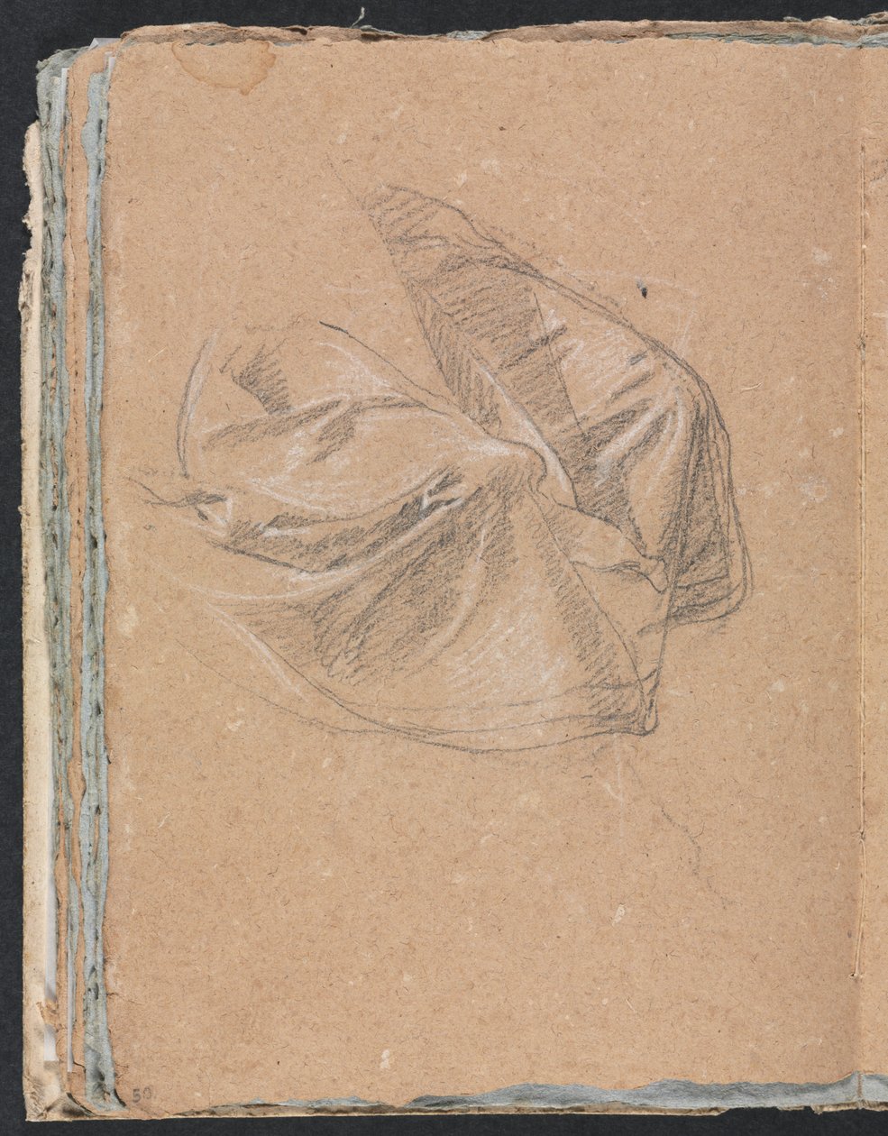 Verona Sketchbook: Drapery study strana 50, 1760. od Francesco Lorenzi