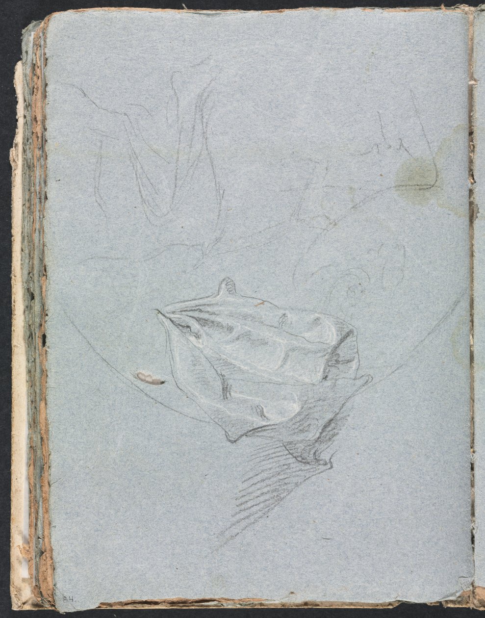 Verona Sketchbook: Drapery study strana 84, 1760. od Francesco Lorenzi