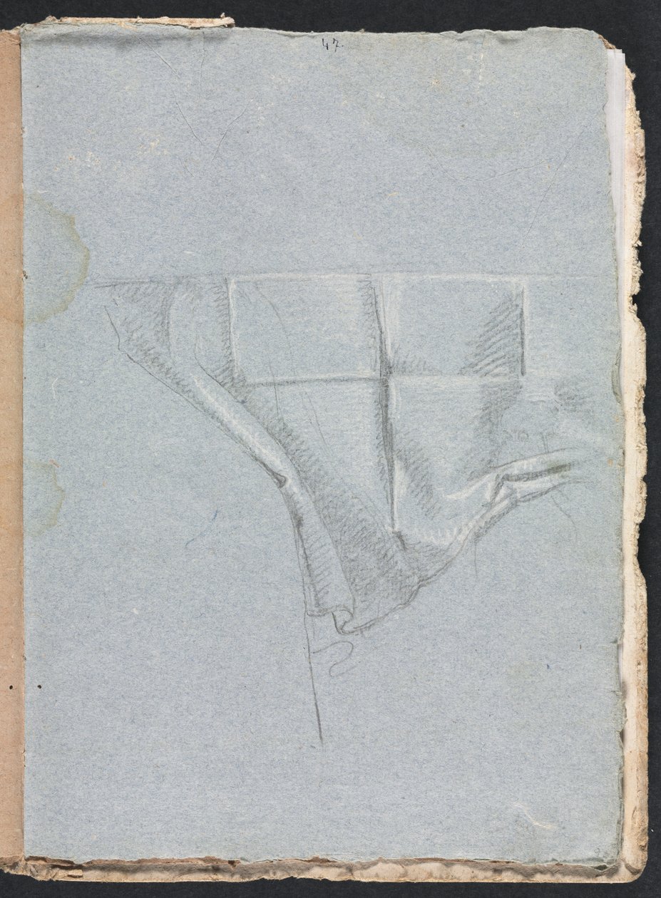 Verona Sketchbook: Drapery study strana 93, 1760. od Francesco Lorenzi