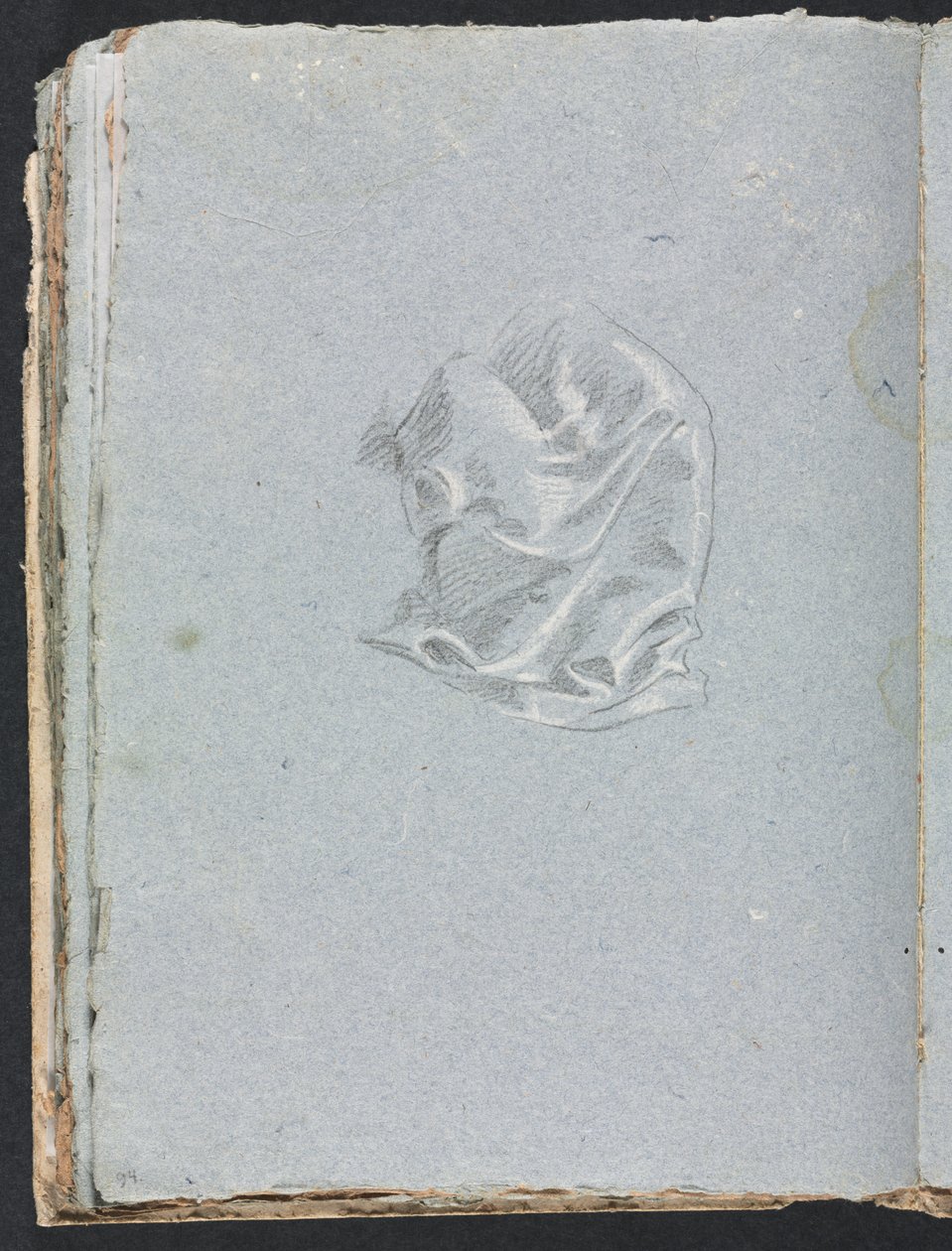 Verona Sketchbook: Drapery study strana 94, 1760. od Francesco Lorenzi