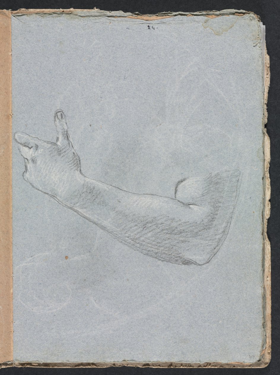 Verona Sketchbook: Levá paže a ruka strana 47, 1760. od Francesco Lorenzi