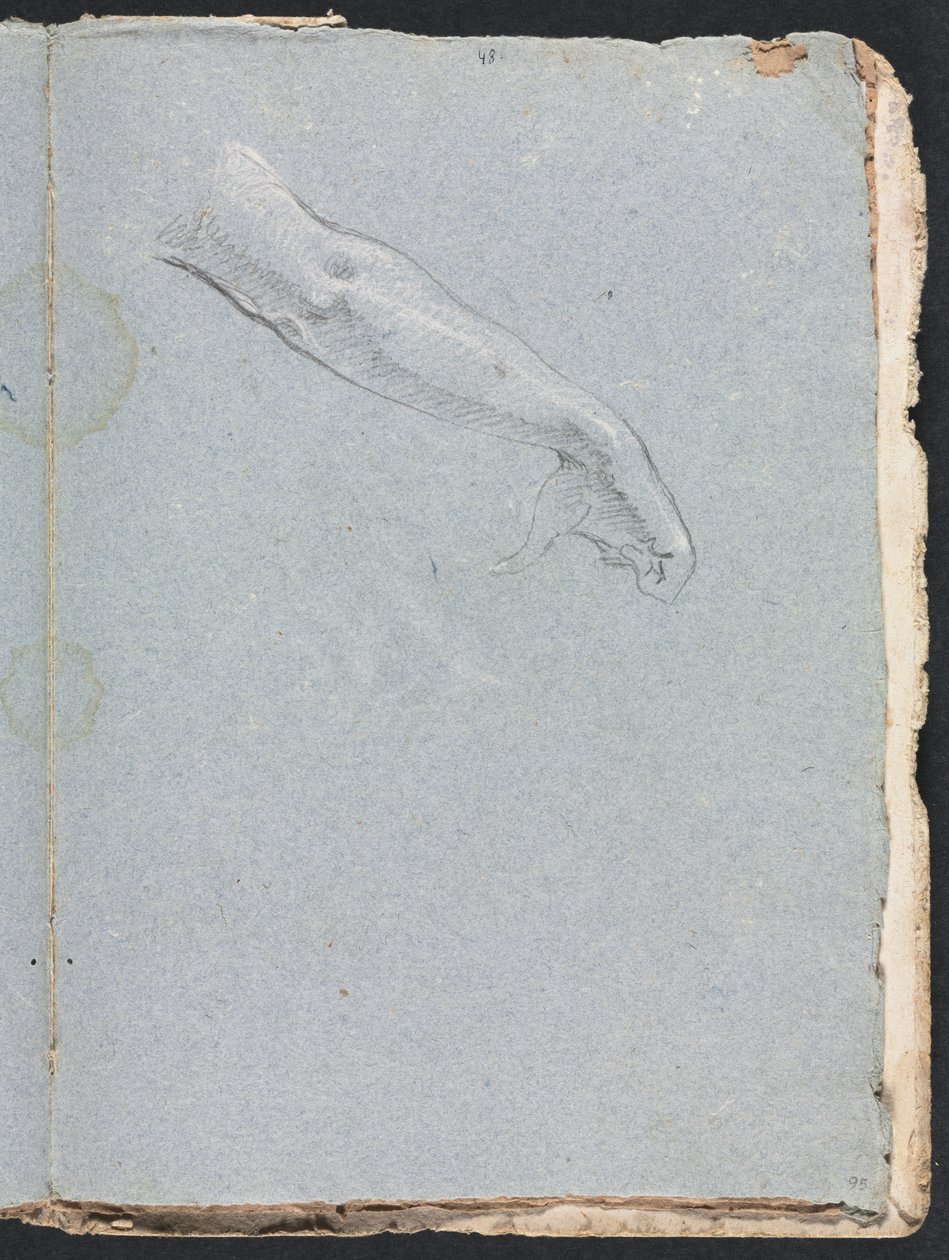 Verona Sketchbook: Pravá paže a ruka strana 95, 1760. od Francesco Lorenzi