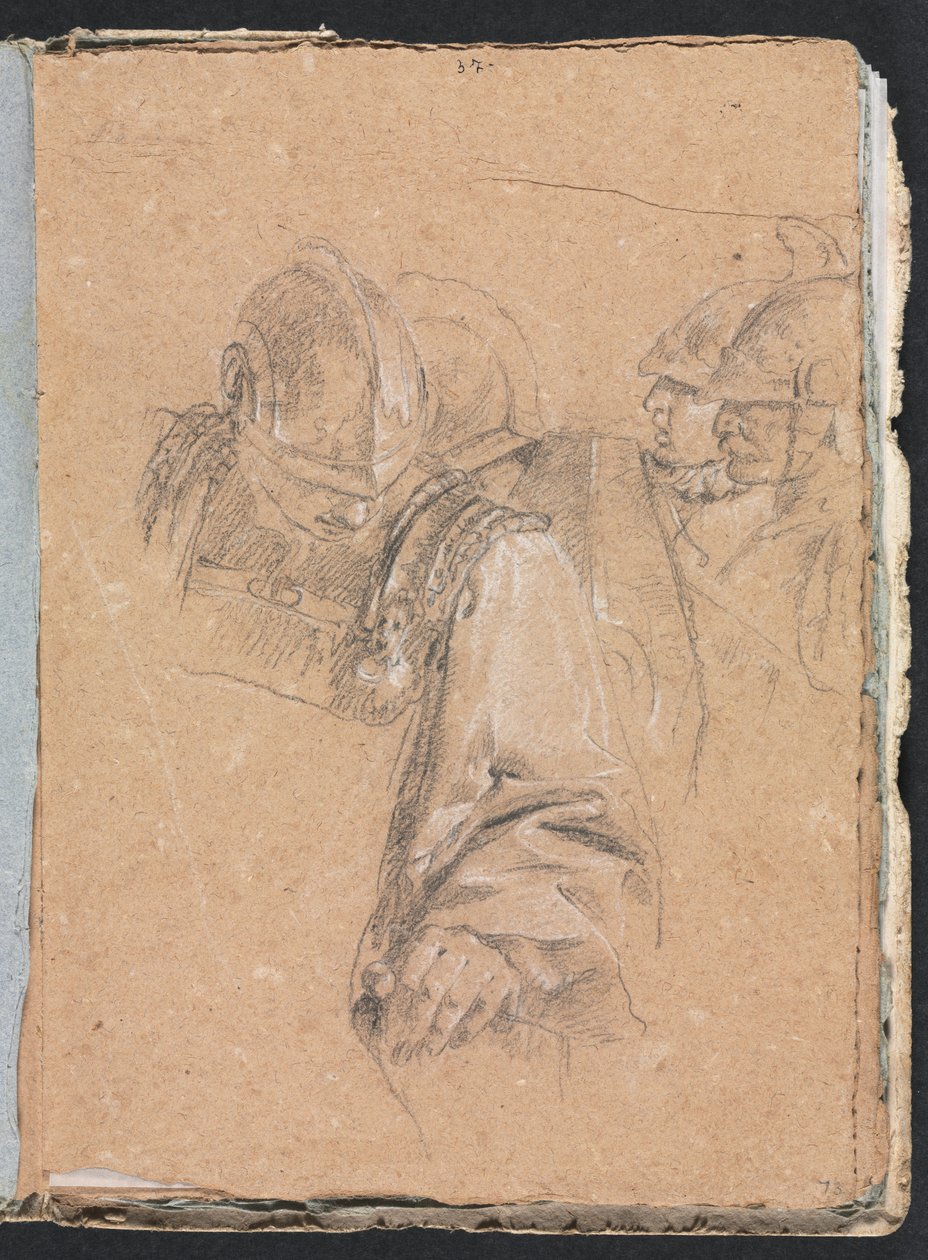 Verona Sketchbook: Soldiers strana 73, 1760. od Francesco Lorenzi