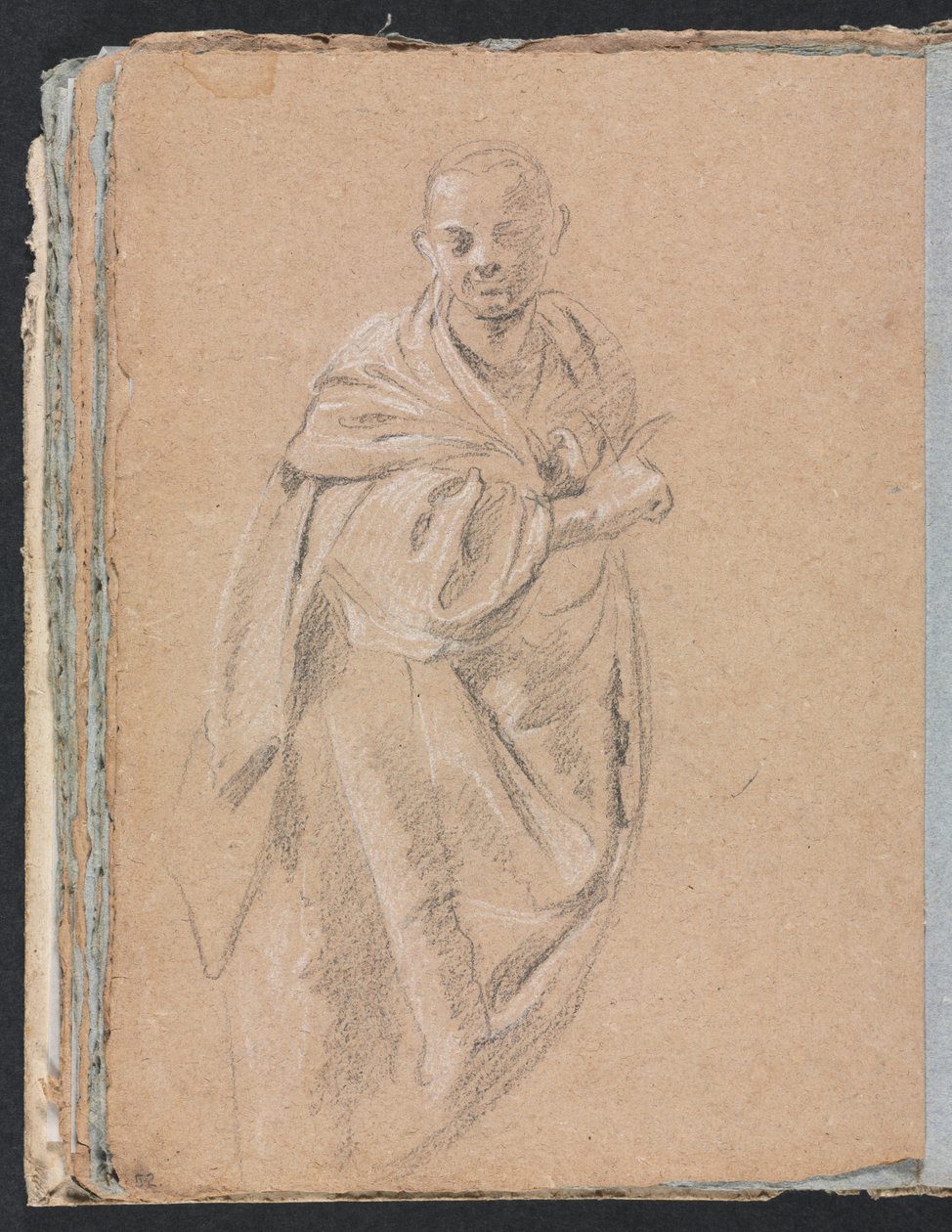 Verona Sketchbook: Stojící mnich (strana 52) od Francesco Lorenzi