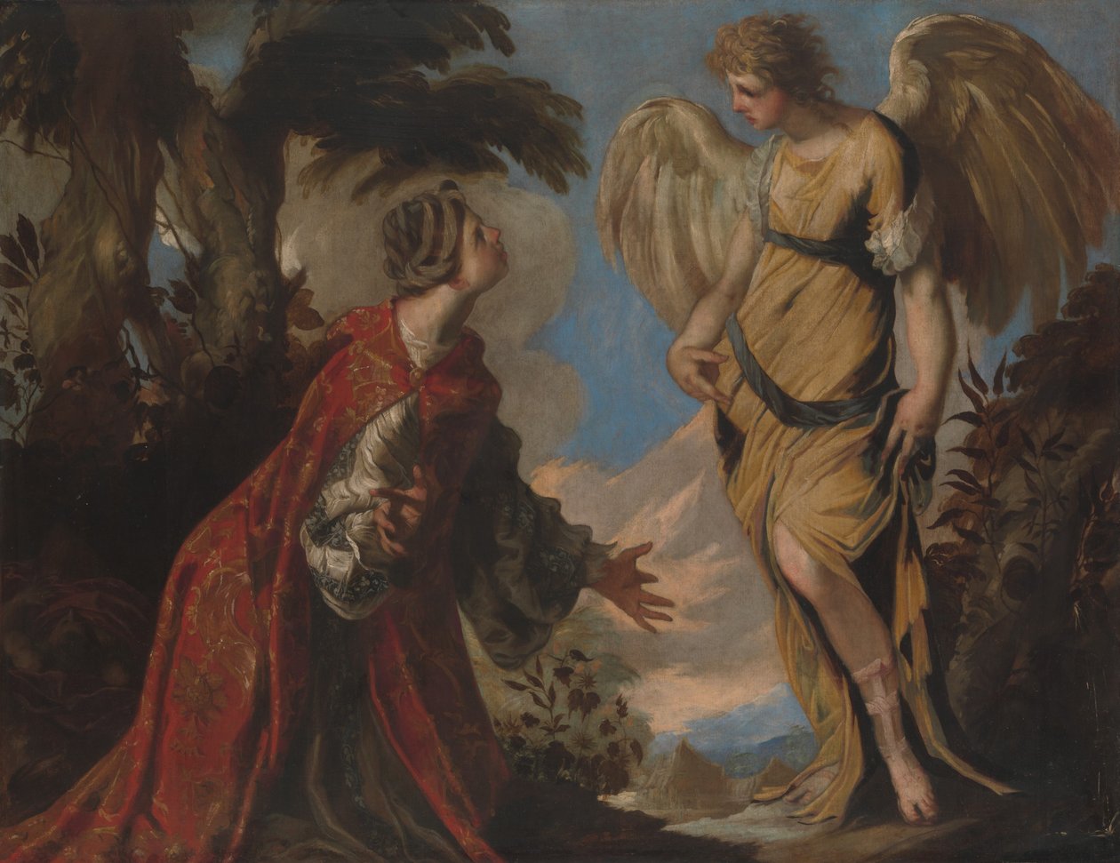 Hagar a anděl, ca. 1657. od Francesco Maffei