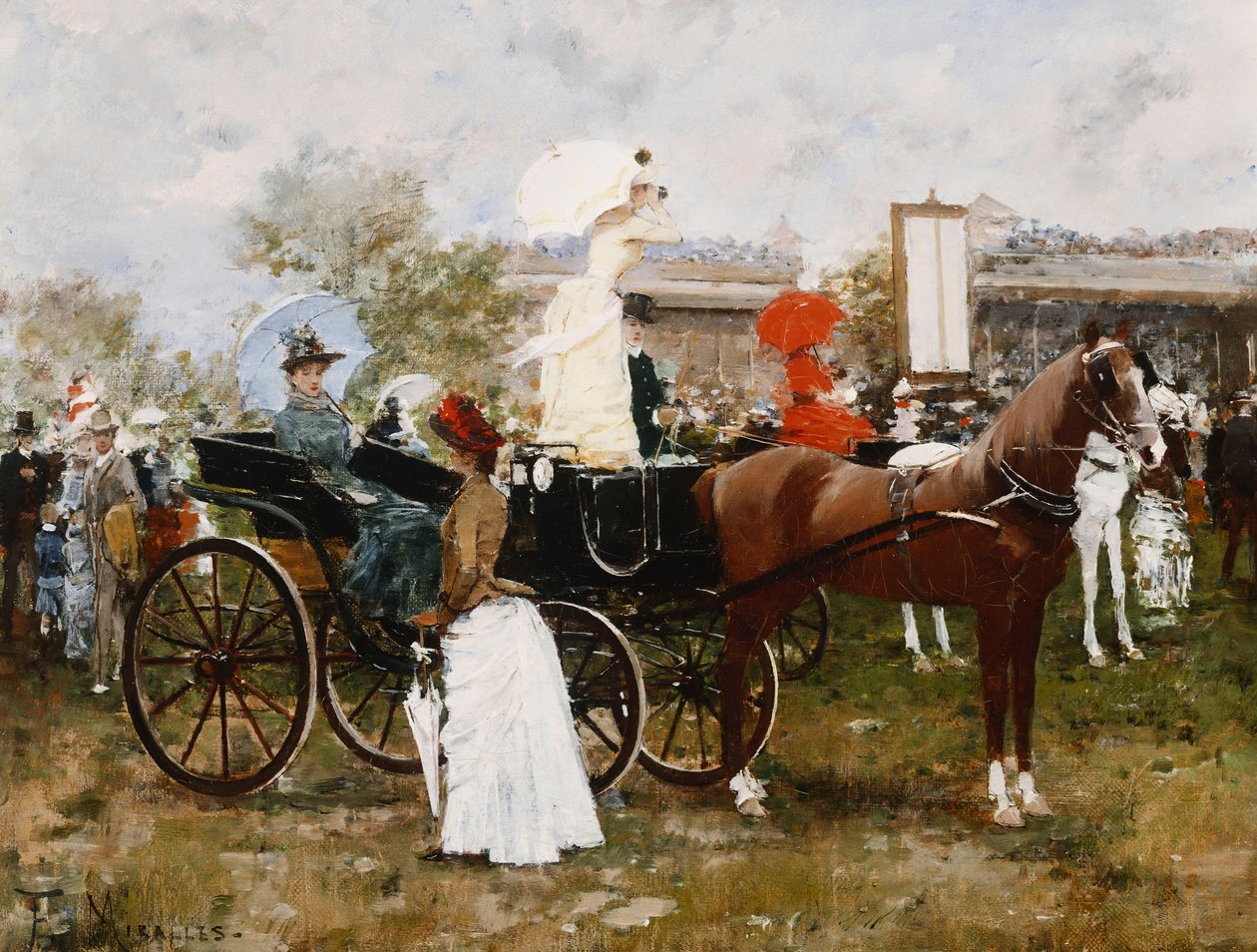 Na závodech, od Francesco Miralles Galaup