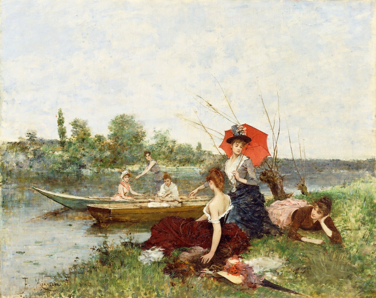 Vodácká párty, od Francesco Miralles Galaup