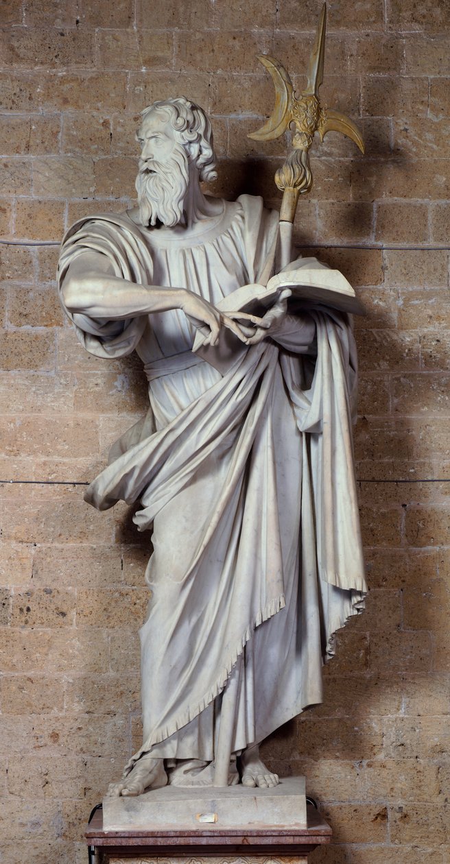 Svatý Tadeáš, mramorová socha Francesca Mochiho (1580-1654), Muzeum katedrálních děl, Orvieto, Itálie od Francesco Mochi