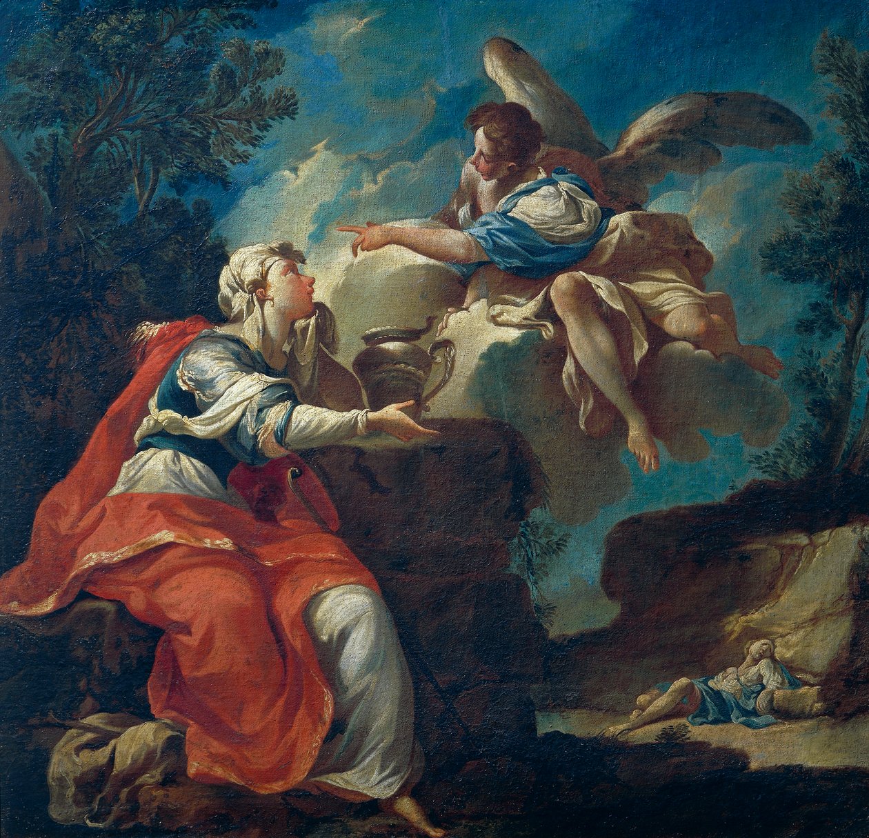 Anděl utěšuje Hagar v poušti od Francesco Monti