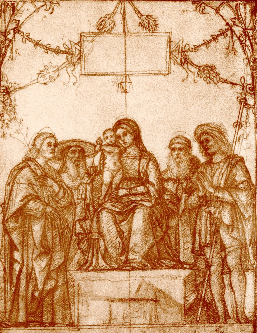 Madona se čtyřmi svatými od Francesco Morone