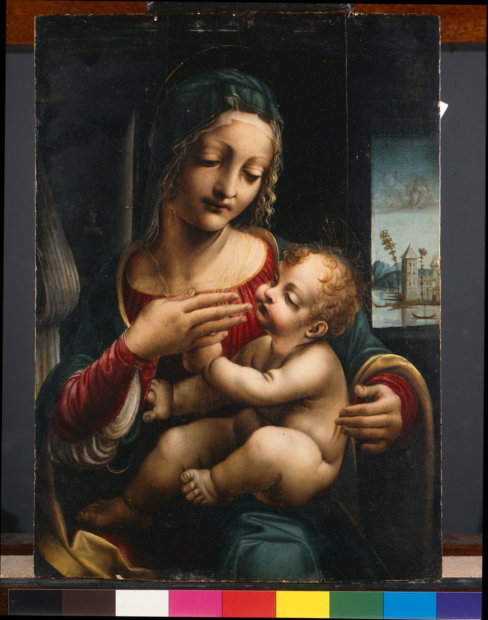Panna a dítě, cca 1490-1500 (olej na desce) od Francesco Napoletano