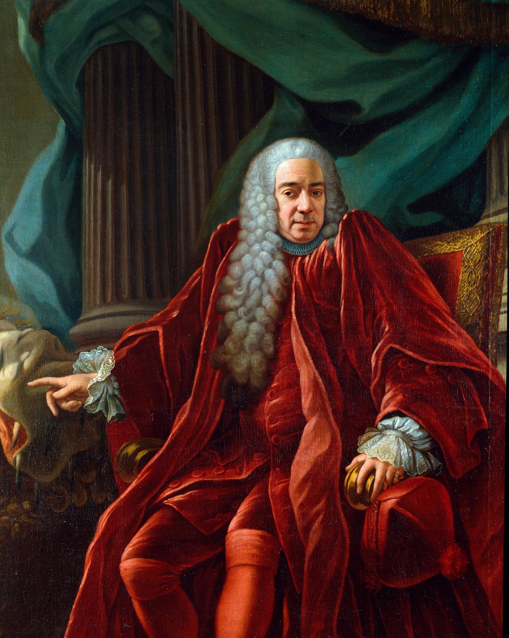 Portrét Agostina Vialea (1692-1777) dóže republiky genů z let 1750 až 1752 Malba Francesca Narice (asi 1719-1785) 1750 cca. Slunce. 153x122 cm Sestri Levante, Galleria Rizzi od Francesco Narice