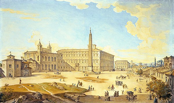 Pohled na Řím (akvarel na papíře) od Francesco Panini
