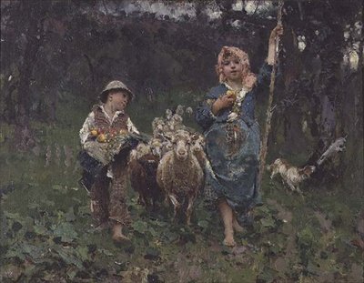 Malí ovčáci od Francesco Paolo Michetti
