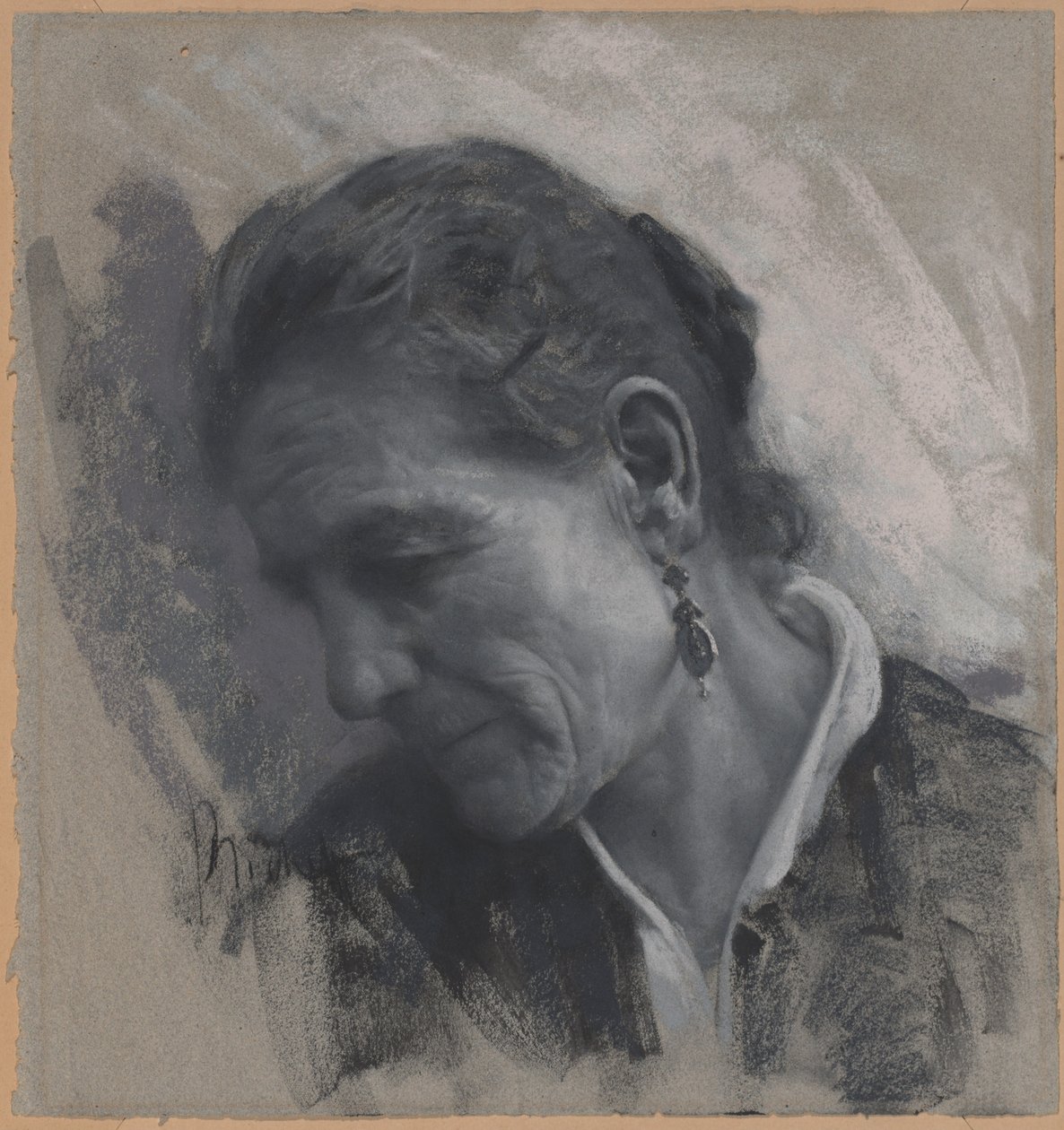 Luisa Carmignani, umělcova tchýně od Francesco Paolo Michetti