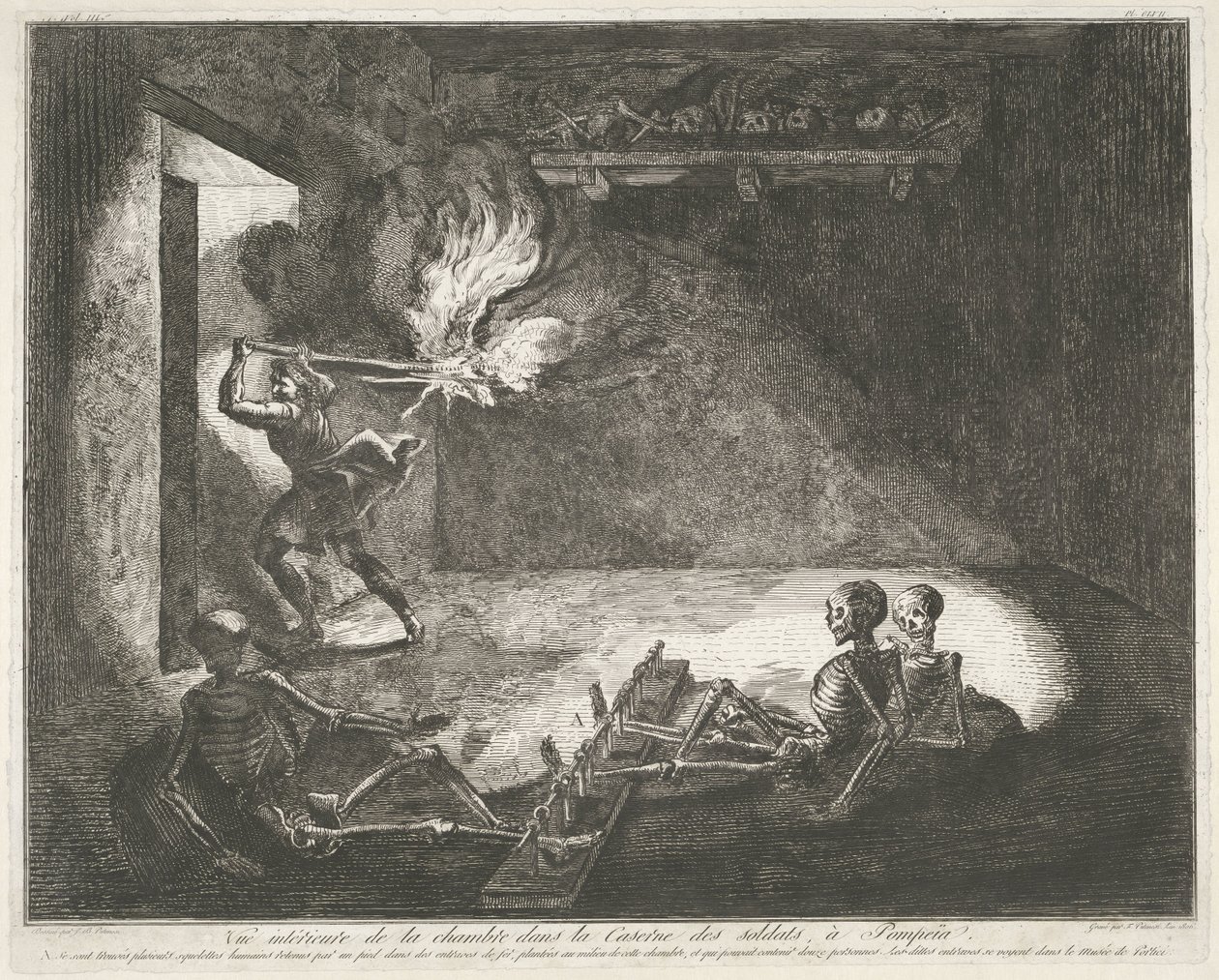 Soldatenkazerne te Pompei Starožitnosti Magna Graecia (název série) od Francesco Piranesi