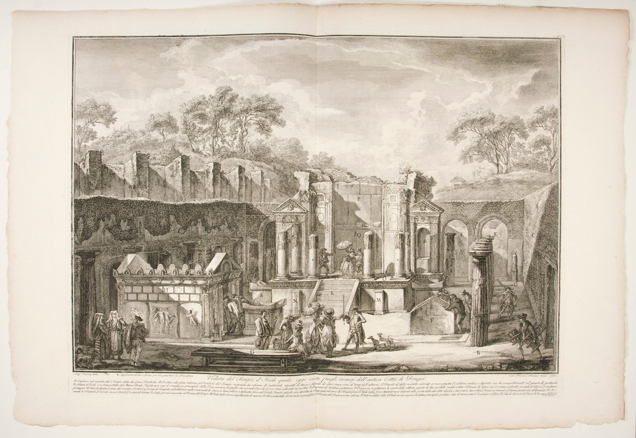 Pohled na chrám d od Francesco Piranesi