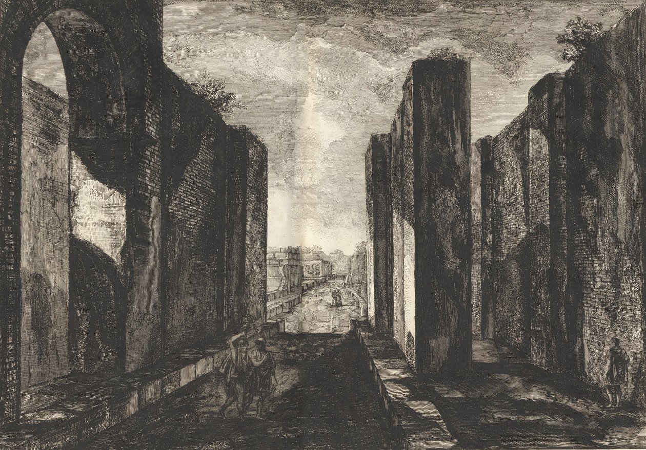 Pohled do nitra města Pompeje, z Antiquités de Pompeïa, Tome Premier, Ant..., 1804. od Francesco Piranesi