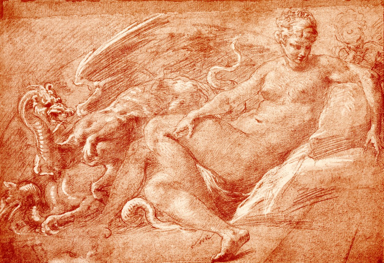 Studie k Ceres na dračím voze od Francesco Primaticcio