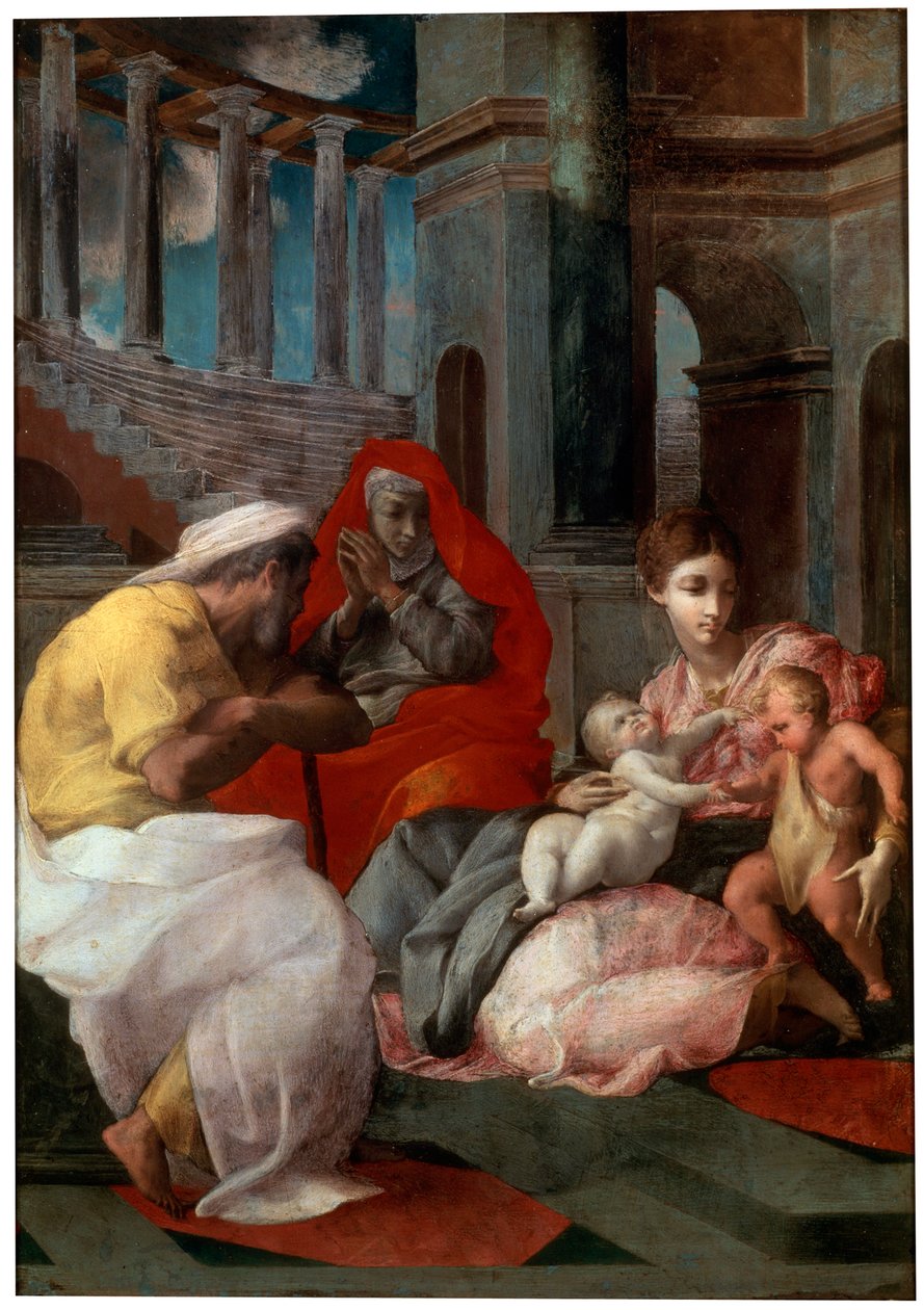 Svatá rodina s Janem Křtitelem a svatou Alžbětou, 1541 od Francesco Primaticcio