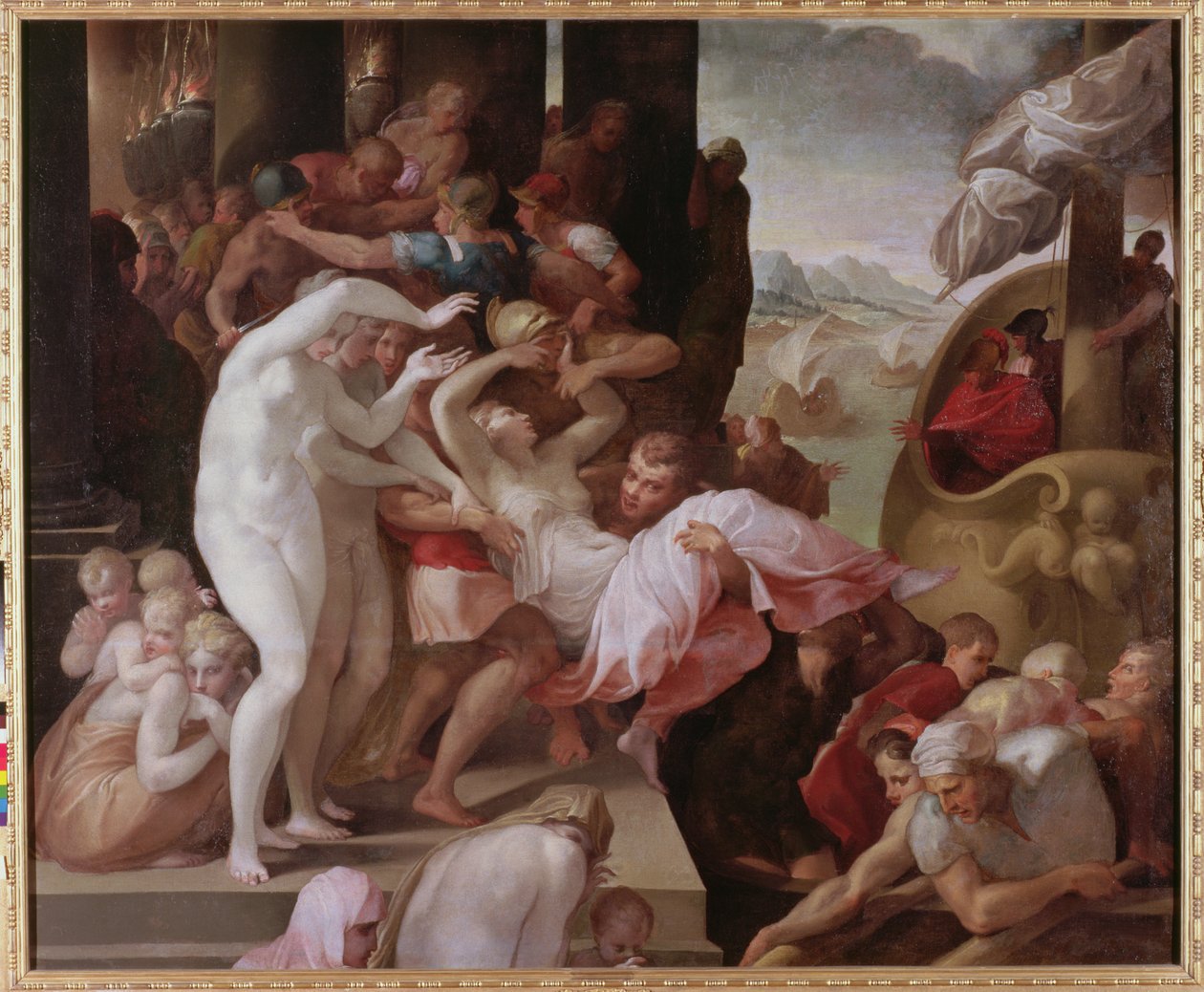 Znásilnění Heleny, kolem roku 1533 od Francesco Primaticcio