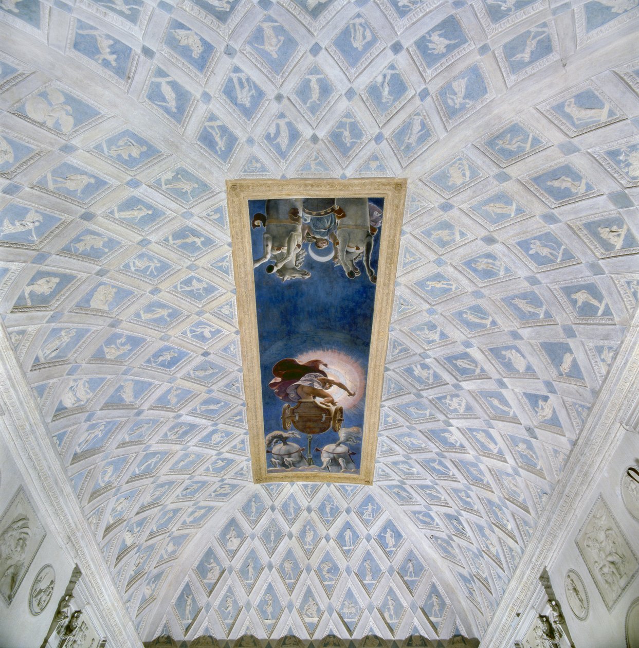 Slunce a Měsíc (freska) od Francesco Primaticcio