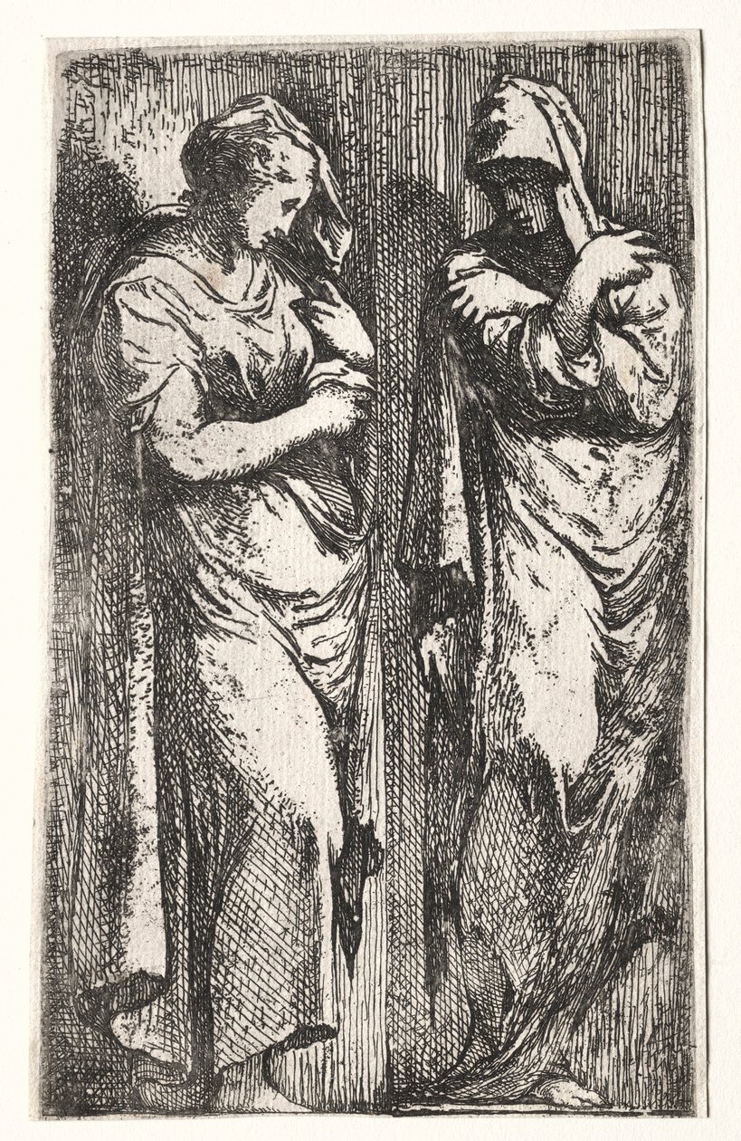 Dvě římské ženy. od Francesco Primaticcio