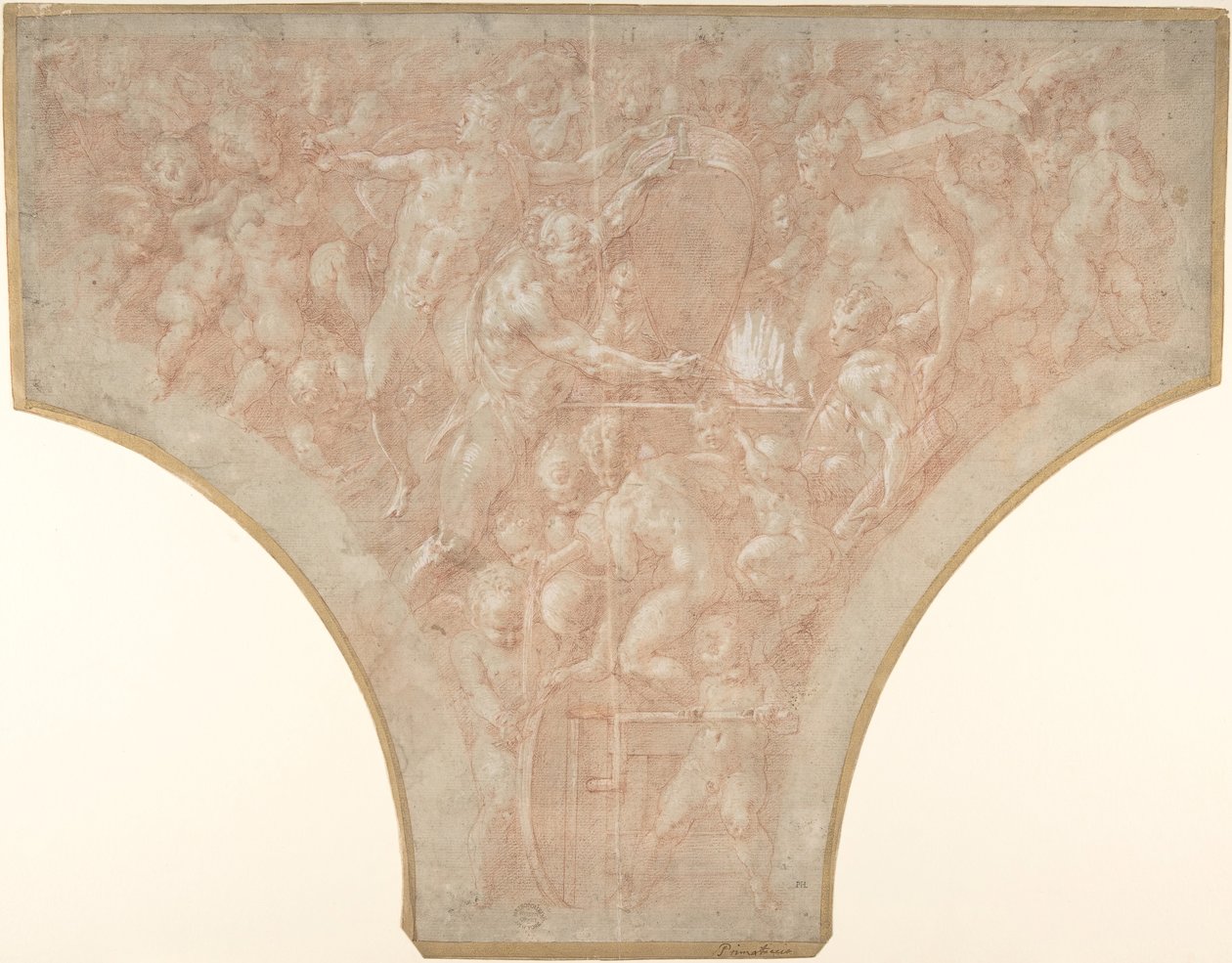 Vulcan Forging the Darts of Cupid, 1552-56. od Francesco Primaticcio
