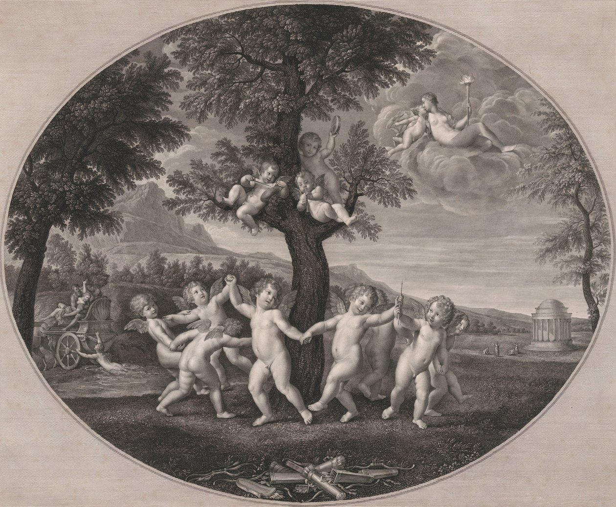 Cupids slaví znásilnění Proserpiny, 1805-12. od Francesco Rosaspina