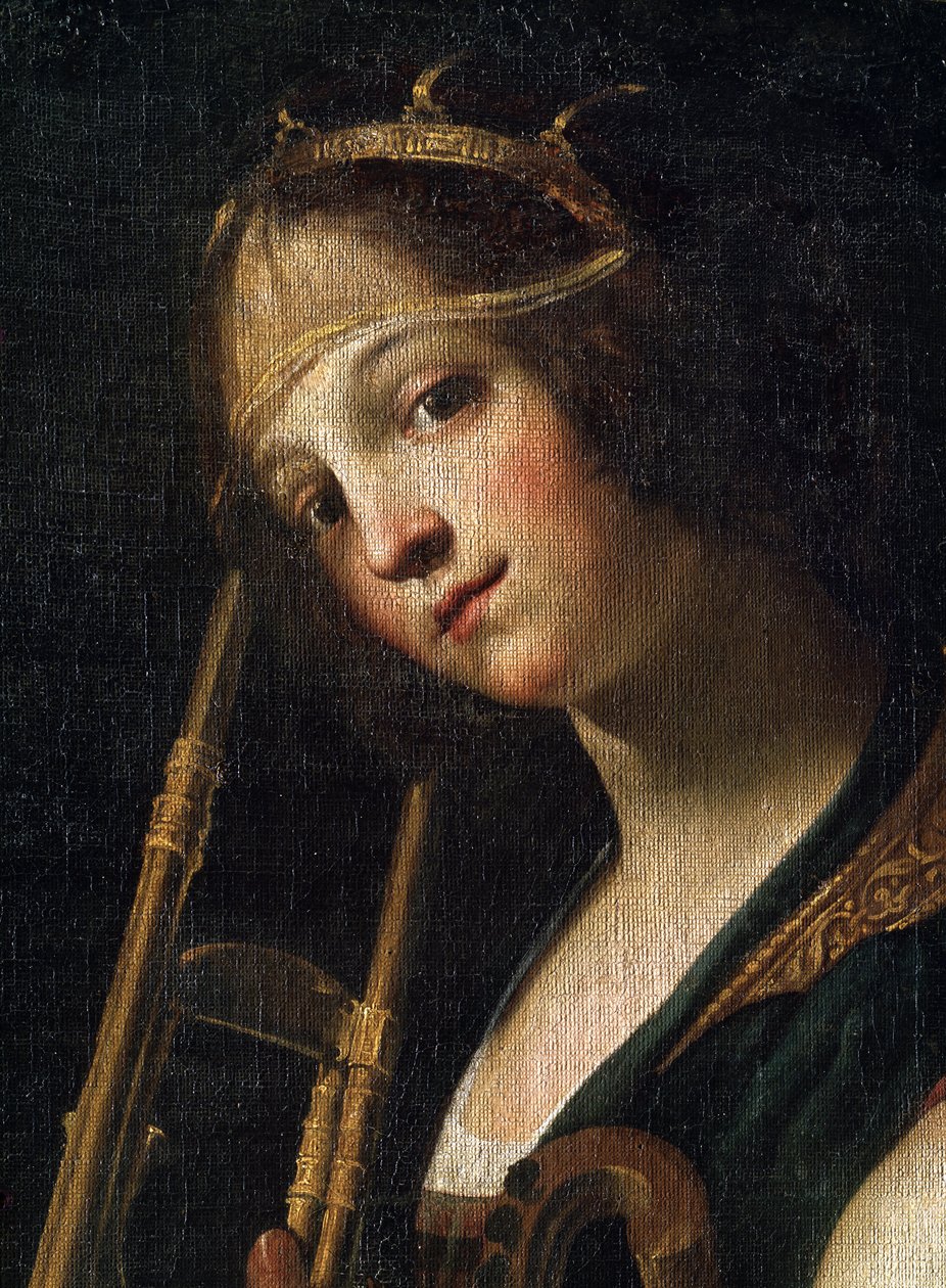 Koncert (detail) (Koncert). Obraz Francesca Rusticiho ​​(asi 1575-1626). Olej na plátně od Francesco Rustici