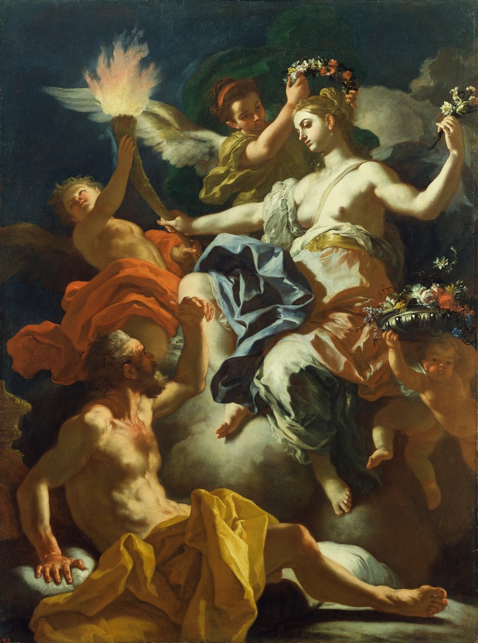 Aurora opouští Tithonus, 1704 od Francesco Solimena