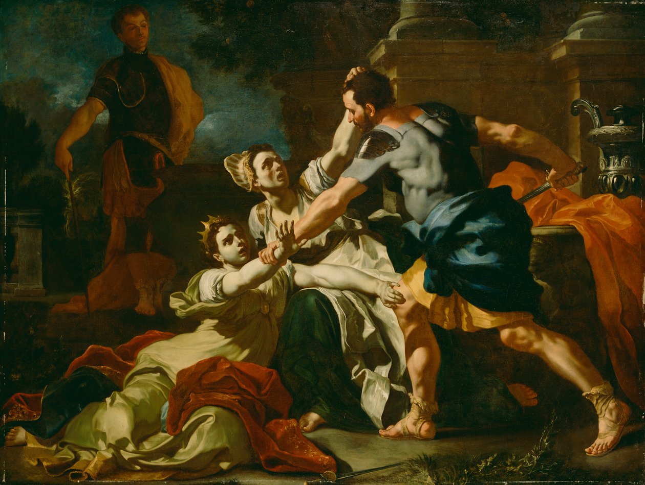 Smrt Messaliny, kolem 1704-12 od Francesco Solimena
