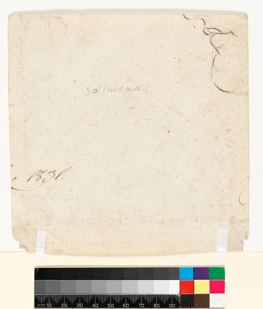 Kresba na zadní straně papíru (verso), před rokem 1747 (grafit na papíře) [viz 5938251] od Francesco Solimena