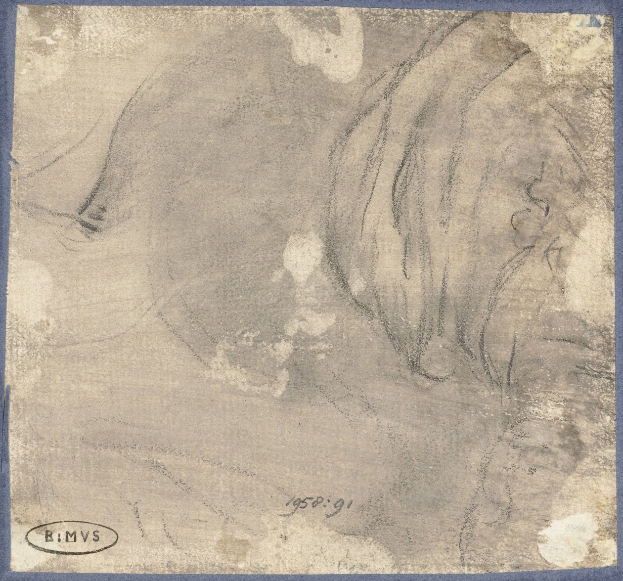 Fragment náčrtu křídou od Francesco Solimena