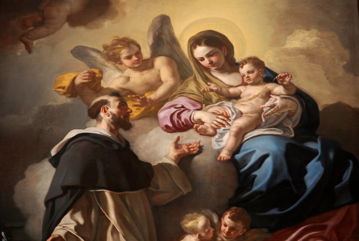 Madona Růžencová se svatými Dominikem a Kateřinou od Francesco Solimena