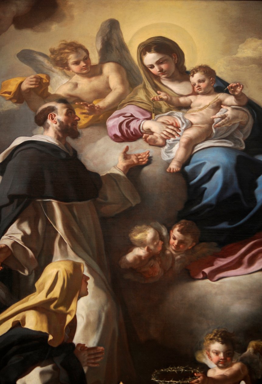 Madona Růžencová se svatými Dominikem a Kateřinou od Francesco Solimena