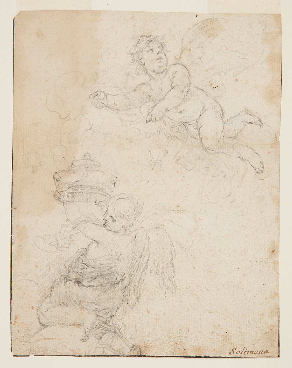 Studie dvou Putti od Francesco Solimena