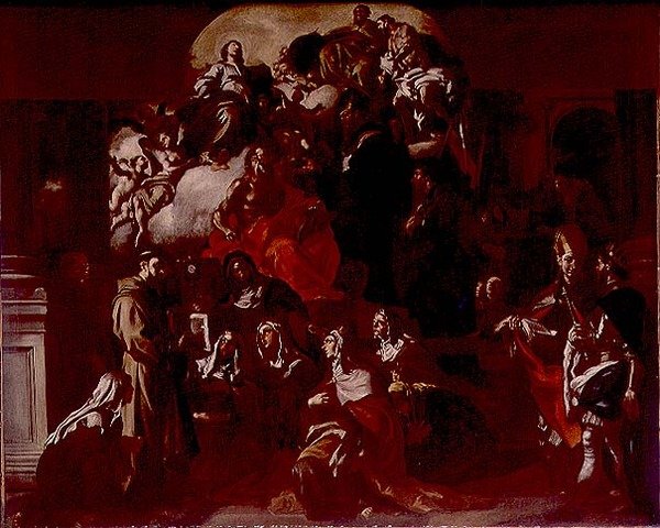 Nejsvětější Trojice s Madonou a svatými, kolem roku 1705 (olej na plátně) od Francesco Solimena