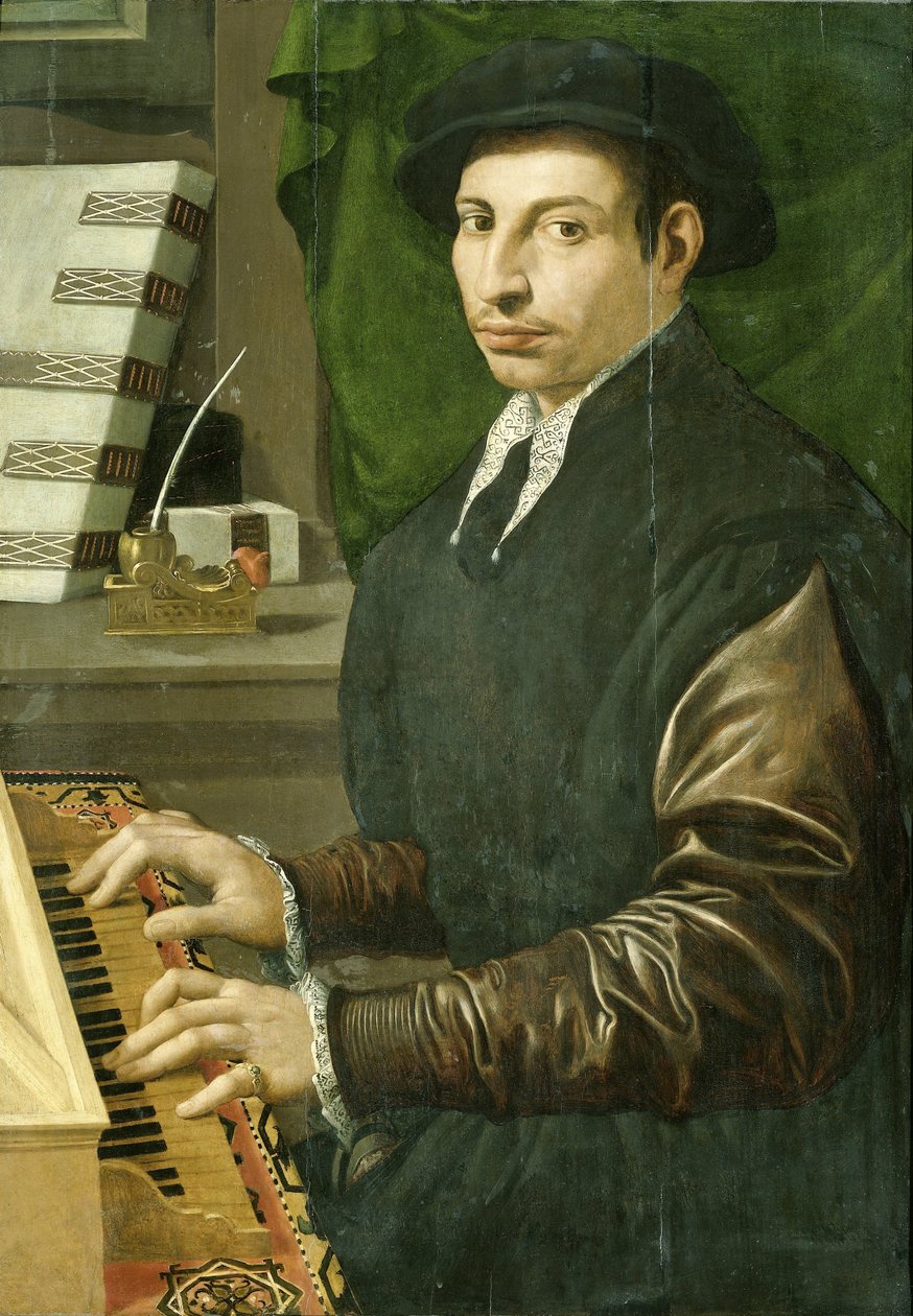 Portrét muže hrajícího panna od Francesco Traballesi