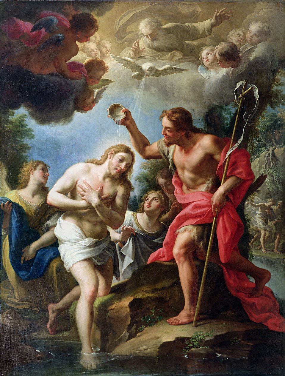 Křest Kristův od Francesco Trevisani