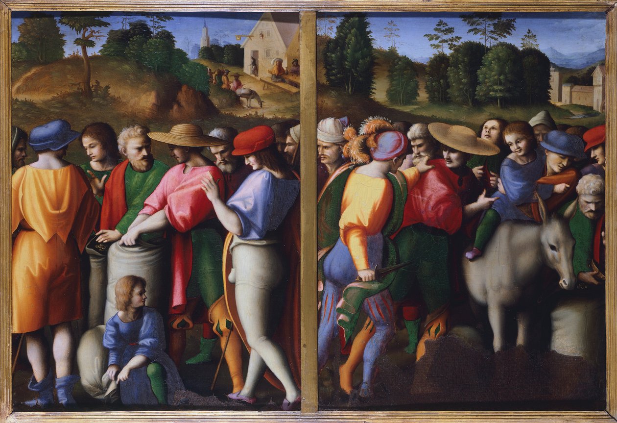 Příběhy Josepha, Bacchiacca (1494-1557), olej na panelu, přeneseno na plátno od Francesco Ubertini Il Bacchiacca