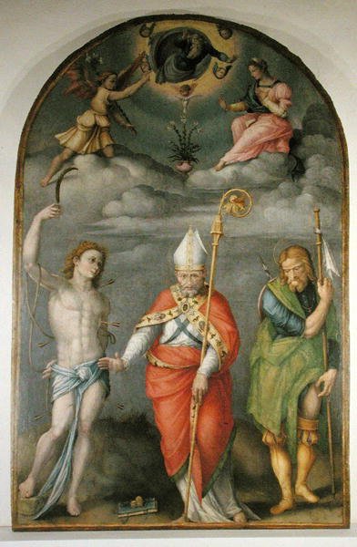 Zvěstování se svatými (olej na plátně) od Francesco Ubertini Verdi Bachiacca