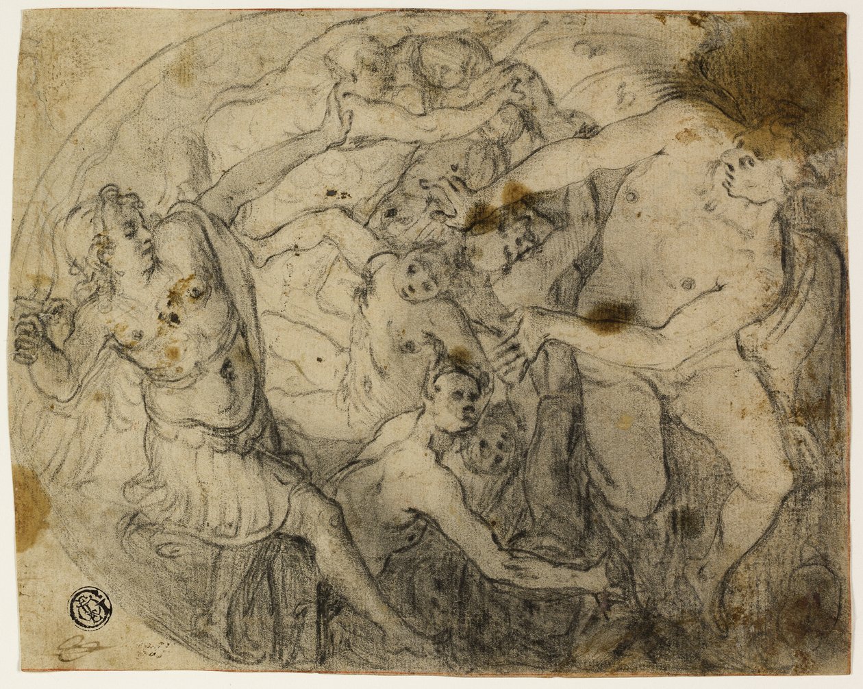 Studie pro Saint Michael Casting Out Lucifer od Francesco Vanni
