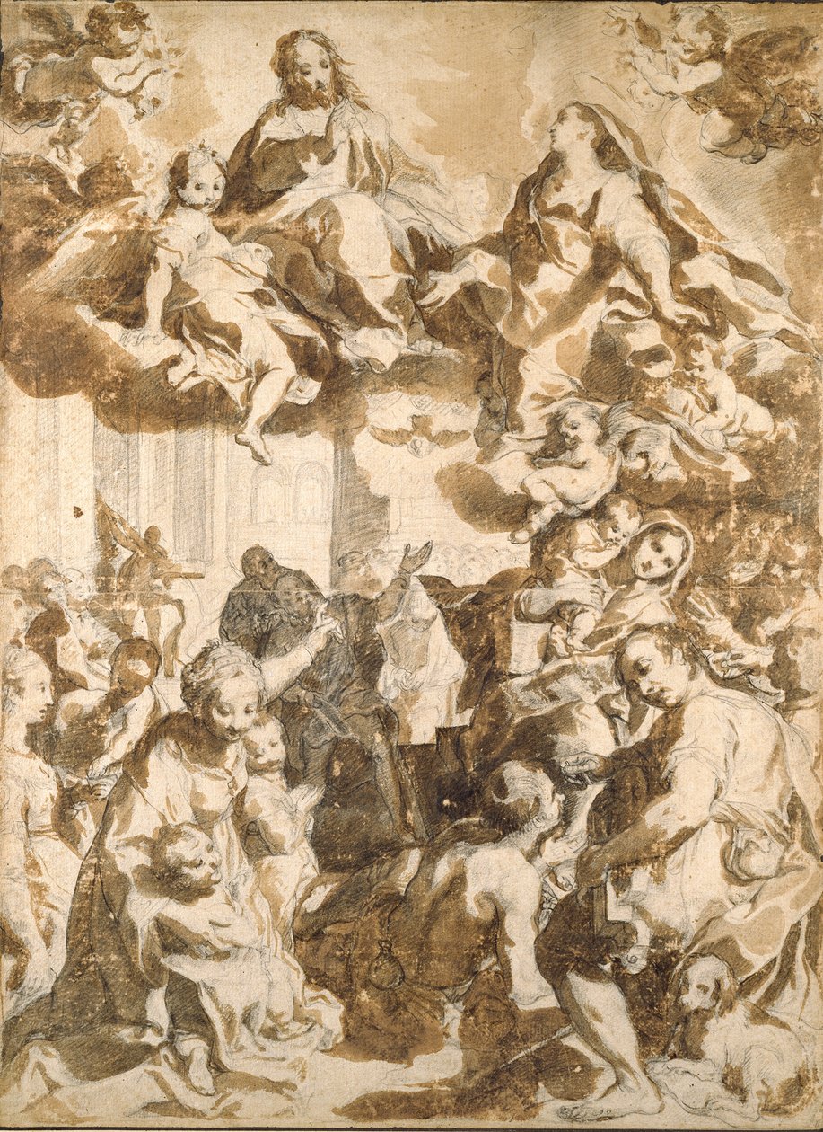 Madonna del Popolo, po Barocci, konec 16. století od Francesco Vanni