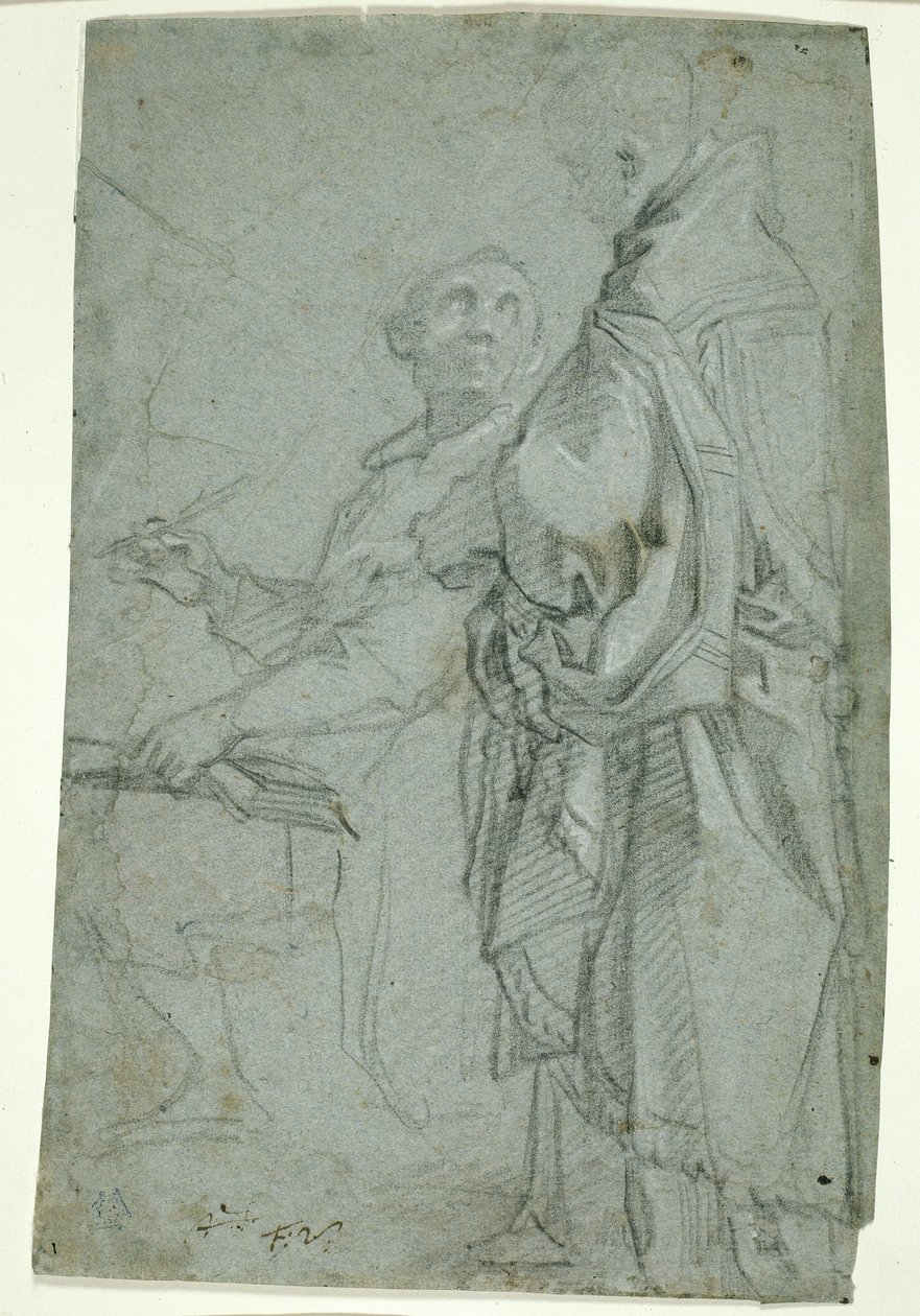 Dva duchovní: Studie pro disputaci o svaté svátosti, 1606-10 od Francesco Vanni