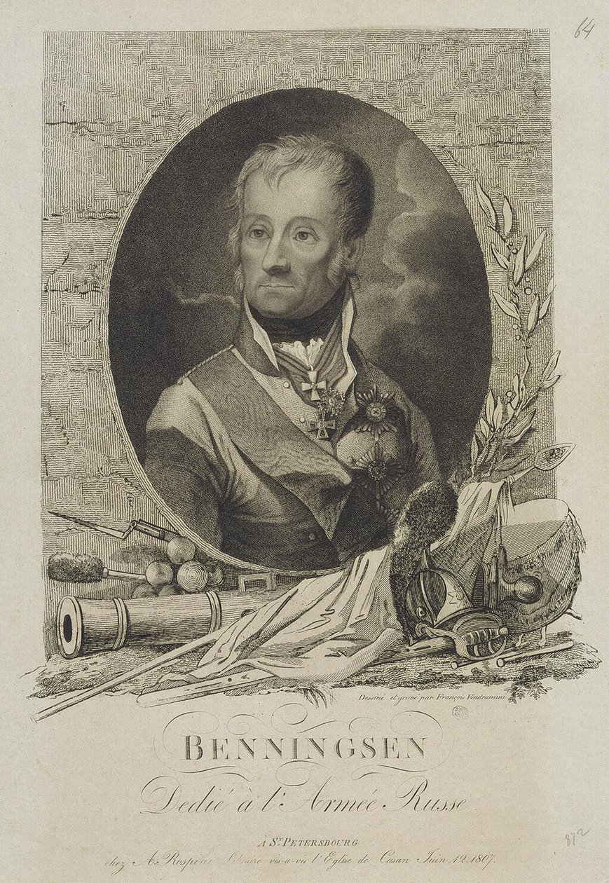 Portrét hraběte Levina Leonty August Theophil von Bennigsen 1745-1826, 1807 od Francesco Vendramini